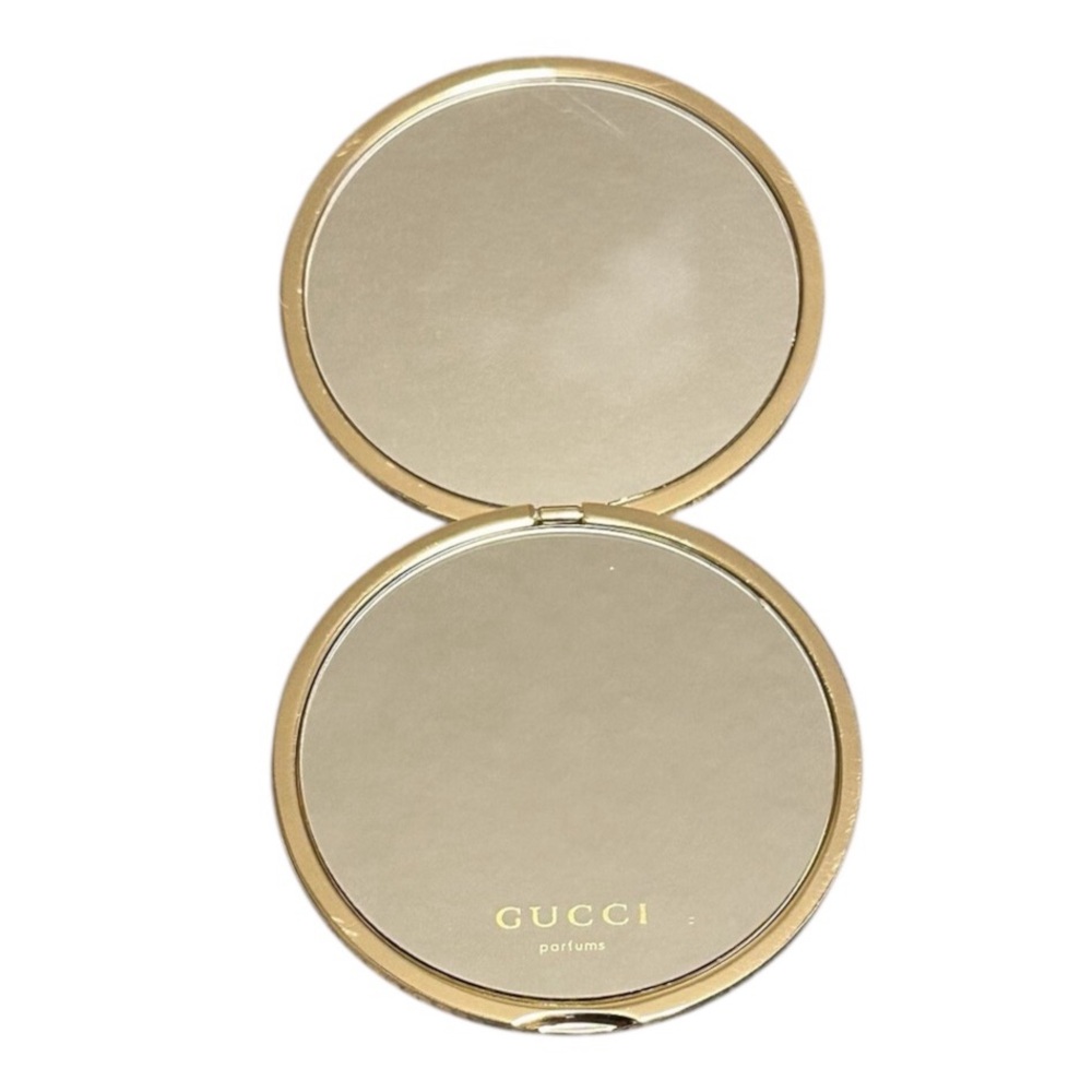 NWT Gucci Gold Monogram Compact Mirror - Picture 5 of 5